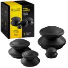 4FIZJO Acupuncture Vacuum Massage Cupping Bubbles Jars Cups, 4 pcs., Black