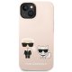 Karl Lagerfeld KLHMP14MSSKCI Silicone MagSafe vāciņš iPhone 14 Plus, Gaiši rozā
