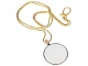 Magnifying Glass Necklace with Chain 5x, Gold