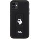Apple iPhone 11 6.1\'\' Karl Lagerfeld Gripstand Saffiano Choupette Pins Cover Case, Black
