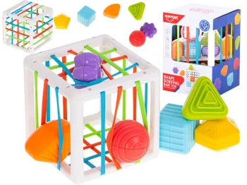 Sensory Shape Sorter Cube for Toddlers, 7 Pcs