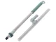 Rubber floor squeegee with telescopic handle, 50 cm, adjustable, green