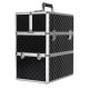XXL Makeup Train Case Cosmetic Organizer Storage Box, Black