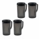 Plastic Pitcher with Lid 3L, Black