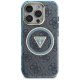 Guess IML Metal Glitter 4G Circle Triangle MagSafe Phone Case Cover iPhone 16 Pro Max - Blue