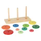 Wooden Educational Puzzle Toy, Tower of Hanoiwith Ring Pyramid