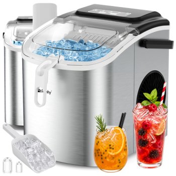 Ruhhy Ice Maker 1.2L Silver + Scoop