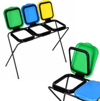 Waste Sorting Stand MultiGarden 3x120L 3-Compartment Frame