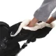 Fleece Hand Muff for Baby Stroller and Sled Black/White