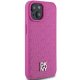 Чехол DKNY Leather Pattern Metal Logo MagSafe для iPhone 15 / 14 / 13, Розовый