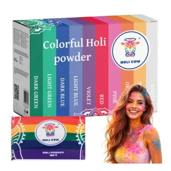 Holi Cow Colorful Holi Powder Set, 10 x 100g