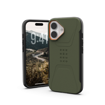 UAG Civilian MagSafe Phone Case Cover iPhone 17 - olive and orange