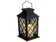 Dekoratyvinis LED žibintas su žvake, 28 x 14 x 14 cm, juodas