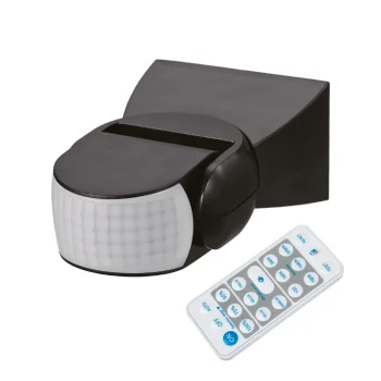 Maclean MCE241 B PIR Motion Sensor with Remote Control, Black
