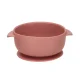 Children’s Silicone Tableware Set with Crab Plate, 19 pieces, Dark pink
