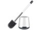 Silicone Toilet Brush, White/Gray