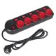 Maclean MCE204 5-Way Power Strip with Individual Switches, 1.5m