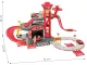 Fire Station Toy Garage Playset 3 Levels with Elevator Cars and Helicopter 74 Pieces