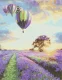 Ikonka Paint by Numbers Lavender Field, 50x40 cm