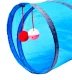 Funny Pet Foldable Play Tunnel Cat Toy, Blue