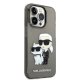 Karl Lagerfeld Glitter Karl&Choupette Case for iPhone 14 Pro - Black