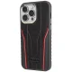 Audi iPhone 14 Pro Max Case Genuine Leather MagSafe, Black/Red