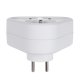 Maclean MCE214 3-Way Socket Adapter with Grounding, 16A, White