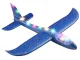 Large Styrofoam Glider Airplane with LED Lights, Blue, 47 cm
