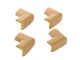 Soft Foam Furniture Corner Protectors, Brown, 4 pcs