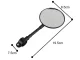 Universal Bicycle Rearview Mirror with Reflector Black