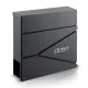 Humberg Hm-862 Mailbox with Newspaper Holder, 37x37x10.5 cm, Anthracite