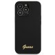Guess iPhone 13 Pro Max Case Silicone Script Gold Logo Black