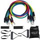 4FIZJO Exercise Resistance Bands with Handles Set of 5 Elastic Fitness Rubber Bands