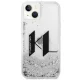 Dėklas Karl Lagerfeld Liquid Glitter Big KL skirtas iPhone 14 / 15 / 13 6.1\", sidabrinis