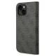 Guess iPhone 14 Wallet Case 4G Vintage Gold Logo, Black