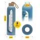 4FIZJO Glass Water Bottle 1 L Blue