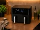 Air Fryer 15L 2400W Dual Basket, 6 Modes, Black