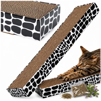 Karlie Cardboard Cat Scratching Pad with Catnip, 47 x 12.5 x 4.5 cm