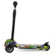 Ricokids Piko 3-Wheel Scooter - Black with Colorful Patterns for Kids