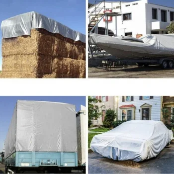 Tarpaulin 3 × 5 m, 120 g/m², Silver