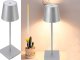 Wireless Touch LED Table Lamp, 3 Light Colors, Silver