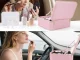 Makeup Case with LED Lighted Mirror, Travel Cosmetic Organizer for Women, Pink