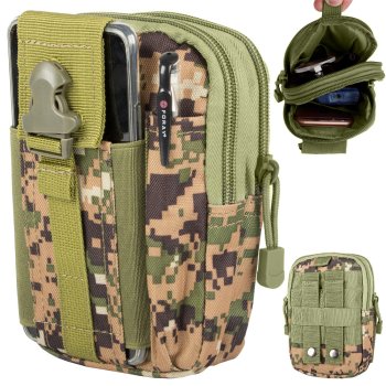 Tactical Military MOLLE Pouch for Belt, Digital Camo