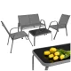 Gardlov 4-Seater Garden and Balcony Furniture Set, Gray