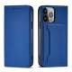 Magnet Card Case iPhone 13 Pro maciņš ar statīvu un karšu nodalījumu zils