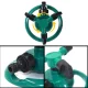 Automatic Rotating Garden Sprinkler with Three Nozzles, Green