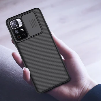 Xiaomi Poco M4 Pro 5G Nillkin CamShield Pro Case Cover with Camera Protection Shield, Black