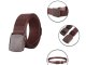 Tactical Military Web Belt for Trousers with Plastic Buckle, Brown