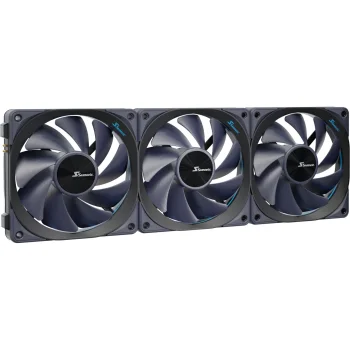 Seasonic MagFlow SF-12025MF-P 120 mm Fan Kit (3-Pack), Black