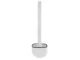Silicone toilet brush with holder, white